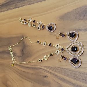 Avon look of fine teardrop ring, earrings, bracelets  and necklace set